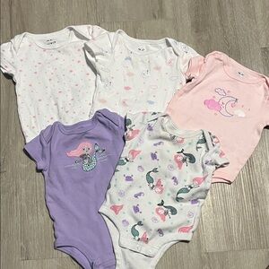 3/$20 Adorable Kids One Pieces Set - Pink, Purple, White
